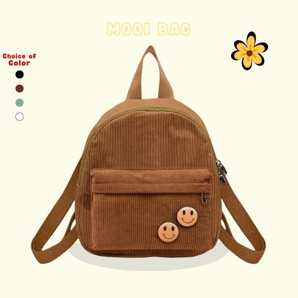Tas Ransel Backpack Mini Pria Wanita Tas Unisex Cordoruy MiniCO