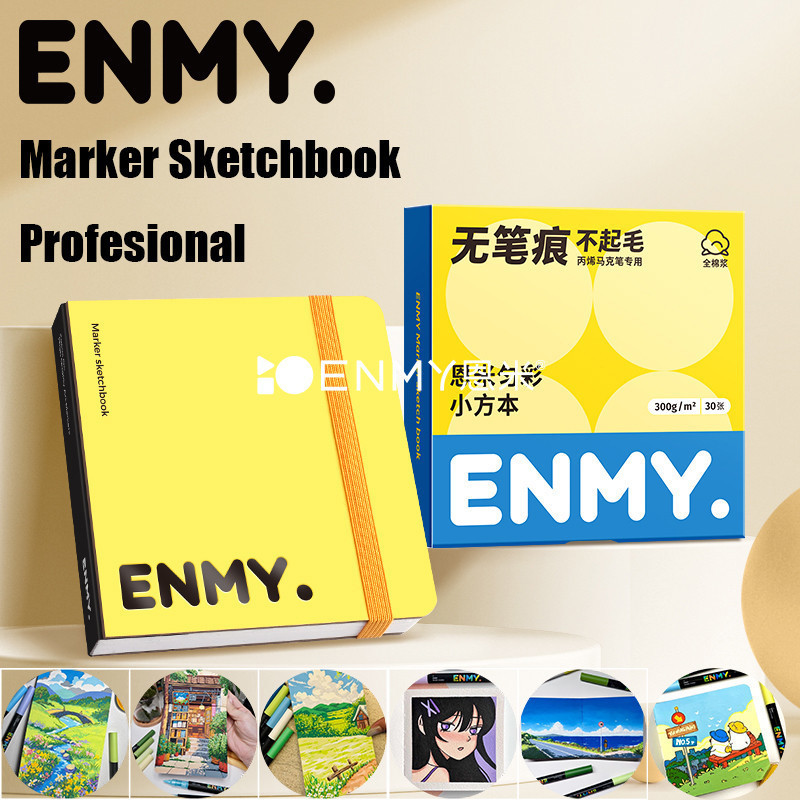 

New ENMY Versi Profesional Marker Sketchbook 120*120mm 30 Lembar/bukuPremium