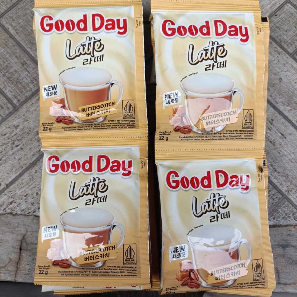 

BARU KOPI RENTENGAN GOODDAY KOREAN LATTE ORIGINAL KOREAN LATTE BUTTERSCOTCH good day cappucino good daya carrabian nut chocino moccacino original vanilla latte kopi abc kapal api kopi susu gula aren mic special mix GROSIR