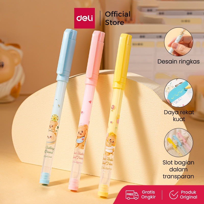 

Deli x Butterbear Lem Kertas Imut / Liquid Glue Pen Daya Rekat Kuat Mudah disimpan HY506