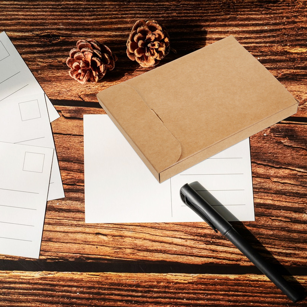 

20 Pcs Greeting Card Boxes Kraft Paper Sturdy Packaging for Small Business Ideal Gift Cards Postcards Stationery