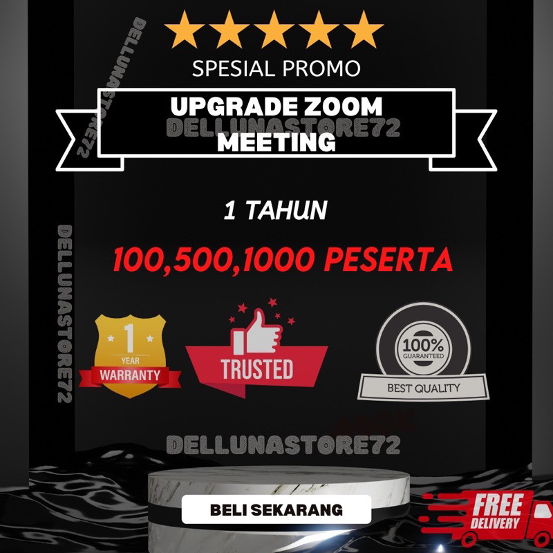 UPGRADE ZOOM MEETING 500 PESERTA 1 TAHUN FULL GARANSI ANTI DISABLED [HARGA PROMO]