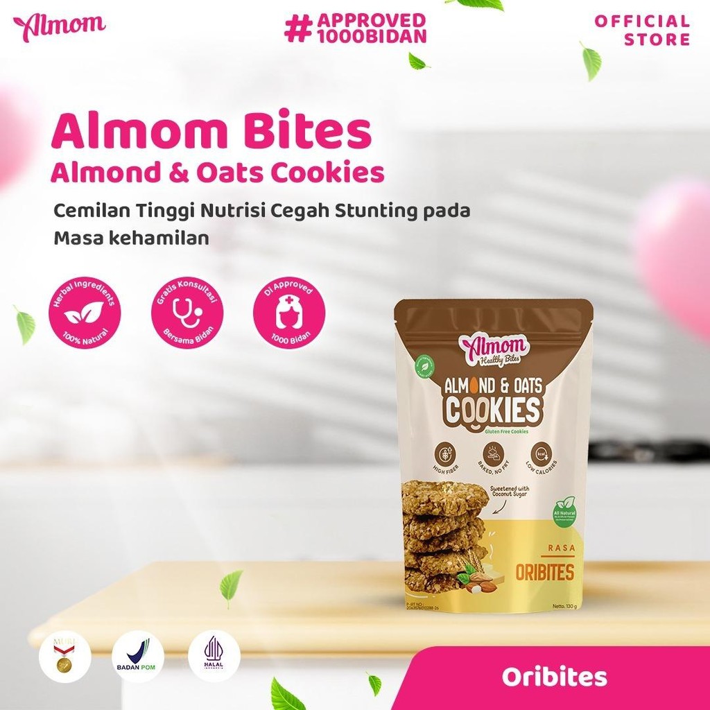 

Almom Cookies Oribites- Sehatnya Almond dan Oats dalam Camilan Nikmat | Direkomendasikan Untuk bumil busui