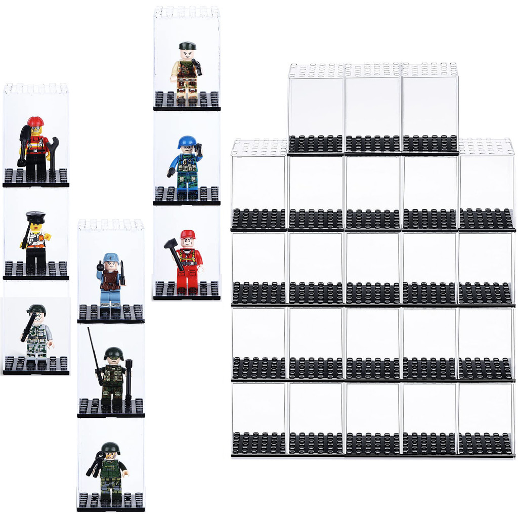 

Building Block Display Box Suitable for Lego Minifigures Clear Desktop Dust Box Stackable Storage Square Small Particles Case