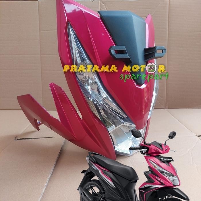 SALE FULL SET TAMENG BODY DEPAN BEAT FI ESP ECO K81 - BEAT STREET 2016-2019 - Pink magneta, TAMENG A