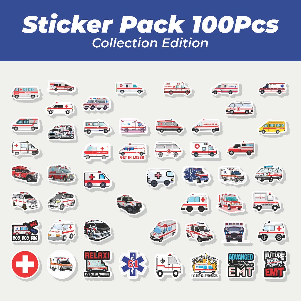 

Hot Stiker Ambulance Lucu Anti Air Stikers Berperekat Waterproof Sticker Decal Buat Motor Helm Buku Journal Koper Casing HP Laptop Botol Minum
