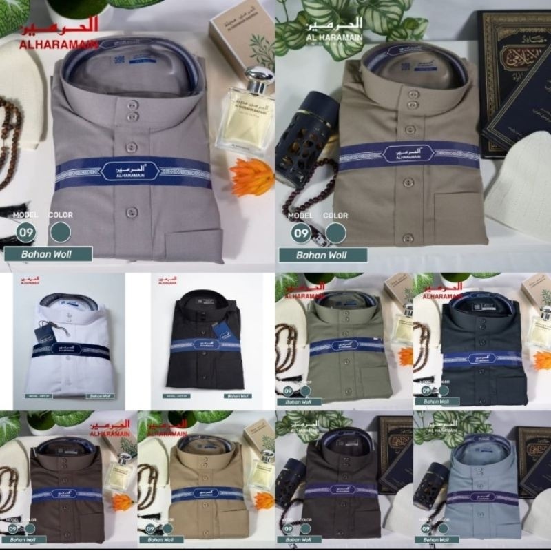 GAMIS JUBAH AL HARAMAIN WOL VIET PREMIUM 09 PUTIH HITAM DAN WARNA ORIGINAL