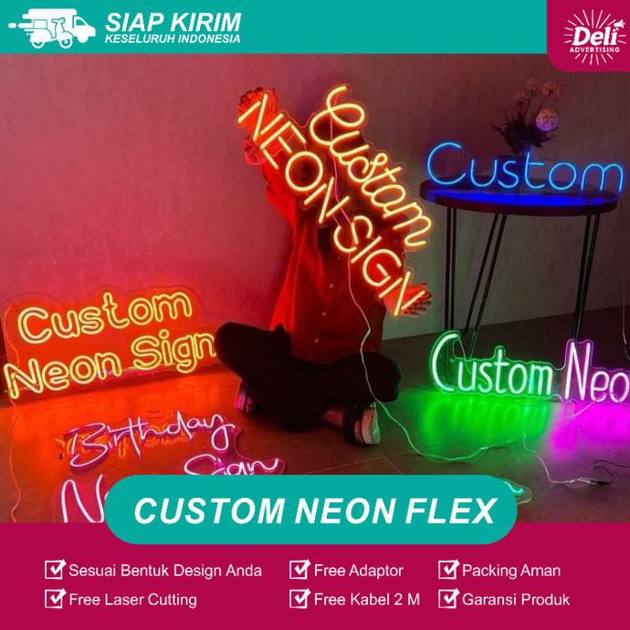 Neon Flex Custom Tulis Nama – Neon LED Kamar, Cafe, Studio, Wedding & Event