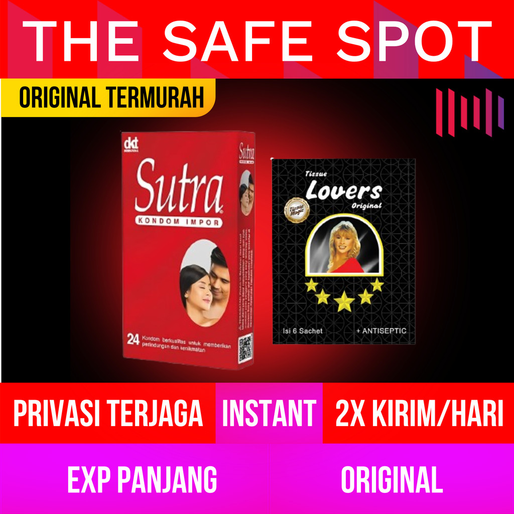 BUNDLING TERMURAH! Kondom Sutra Merah Isi 24 dan Tissue Magic Lovers Original Isi 6 - Instan Bintaro