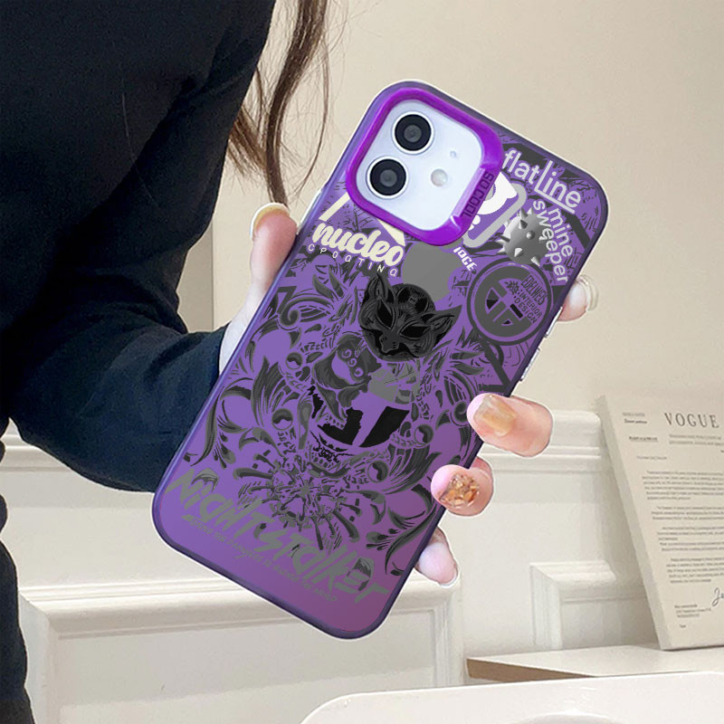 Premium Matte Hard Casing hp iPhone 15 pro max Casing Ponsel Buram IMD case neighborhood aesthetic P