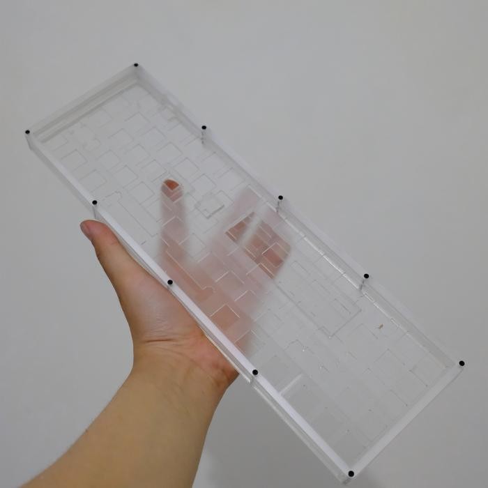 Promo Juara Case Akrilic Keyboard Mechanical Royal Kludge RK71/Rexus Daxa M71 - Clear, 68 KeysPASTI 