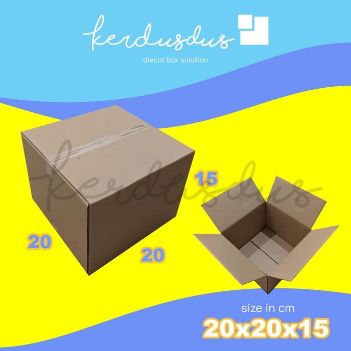 

20X20X15 cm kardus box karton kotak packing packaging POLOS SHEET