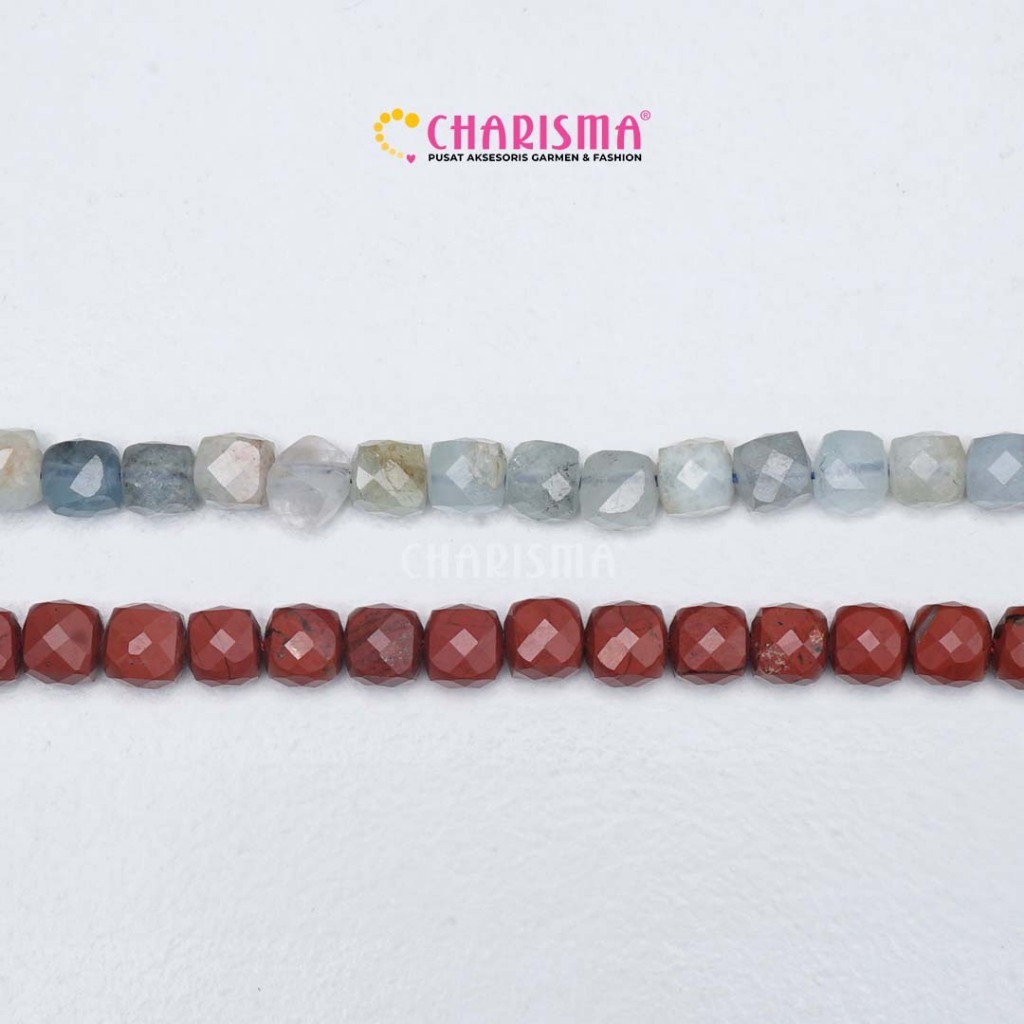 Charisma Mote Batu Natural Stone Square  - Batu Pecah / Natural Stone 5mm / Harga Per String