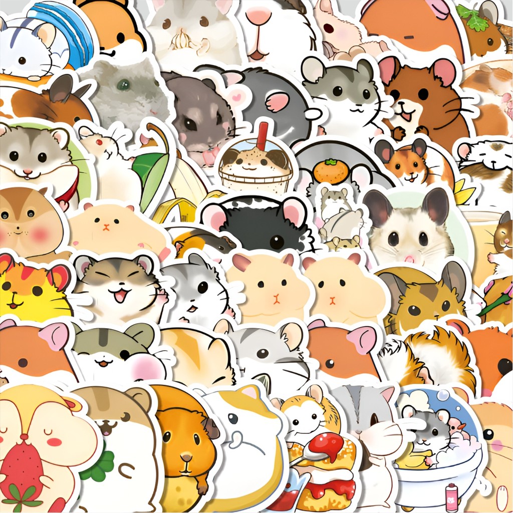 

Stiker Cutting Pack Stiker Cute Hamster Series v2 Isi 100Pcs Series Aesthetic Lucu Keren Untuk Koper Bahan Vynil