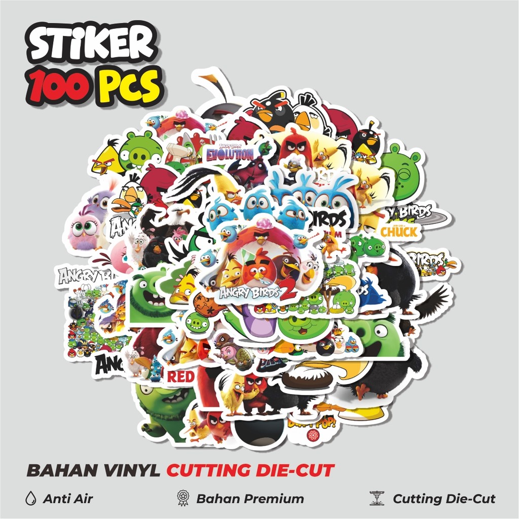 

Terbaru! 50 pcs Stiker Game Series Angry Birds Mobile Character Mix 1 Dekorasi Lucu Kreatif untuk Notebook, Skateboard, HP