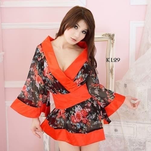 Japanese Kimono Sexy Wanita Seksi Lingerie Dress KL29