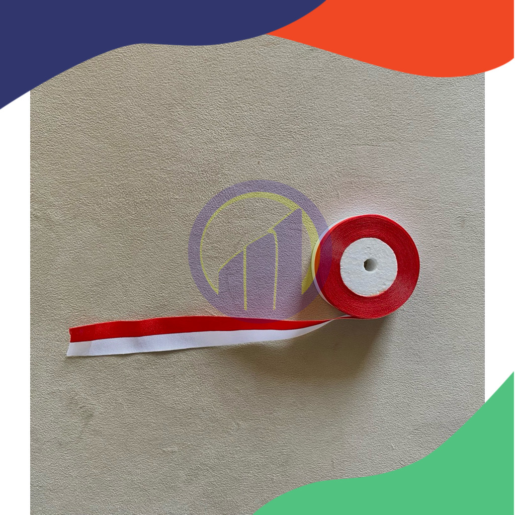 

(Pack=5pcs) Pita Kain Merah Putih 24mm isi 5 roll