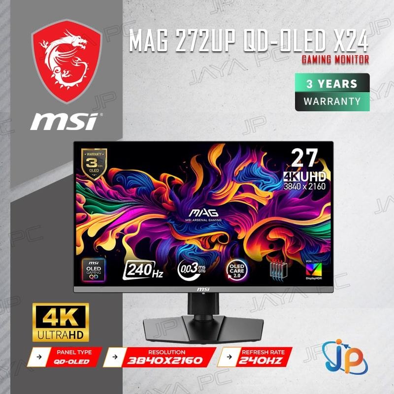 Monitor MSI LED MAG 272UP QD-OLED X24 - 4K UHD 27" Inch