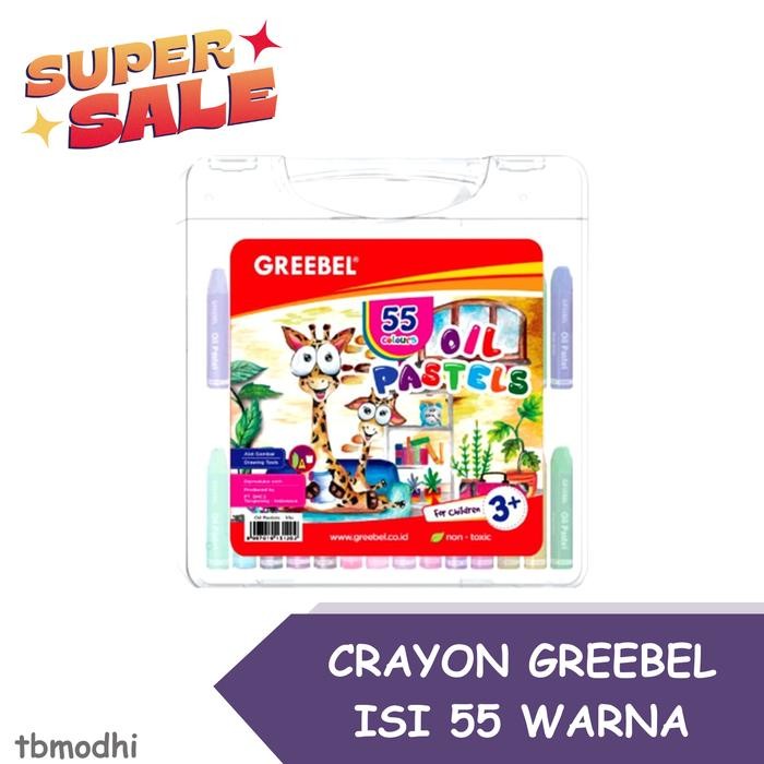 

Crayon Greebel 55 Warna / Alat Mewarna / Oil Pastel Mewarnai - Isi 55 Warna