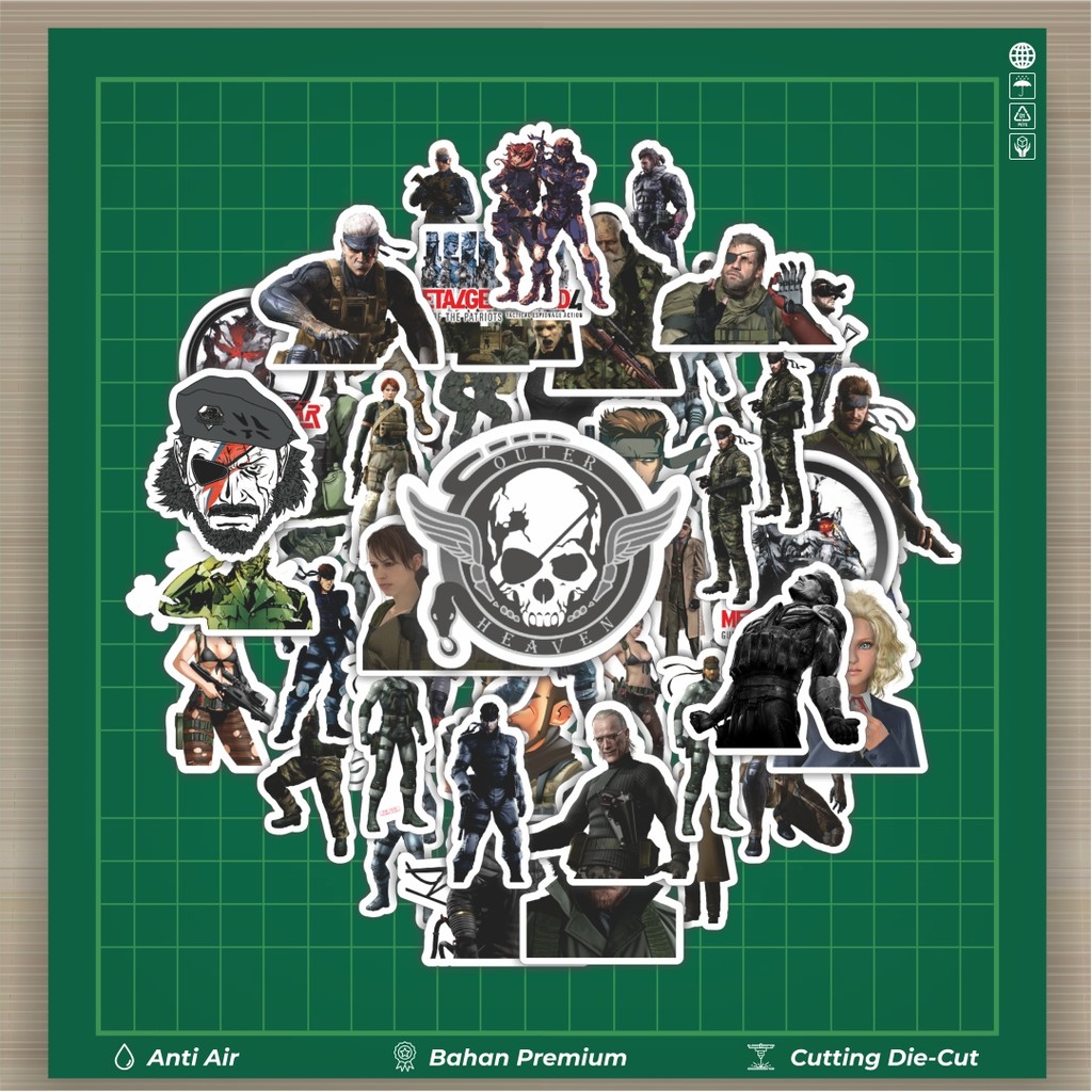 

HOT 50 PCS STIKER Stiker Konami Game Series Metal Gear Solid Character Mix Stiker Fashion Cars Decal Dingin Kartu Album Custom Vinyl Anti Air- Sticker Aesthetic Buku Journal Koper Casing HP Tablet Laptop Helm Motor Botol Minum