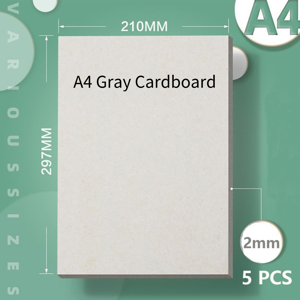 

A4 Gray Cardboard 1mm 1.5mm 2mm Grey Paperboard Hard Thicked Paper Hard card handmade paper For DIY Mould Album Cover Package
