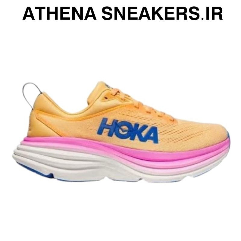 Sepatu Hoka Bondi 8 Women's Wide Impala Cyclamen Yellow BNIB Original