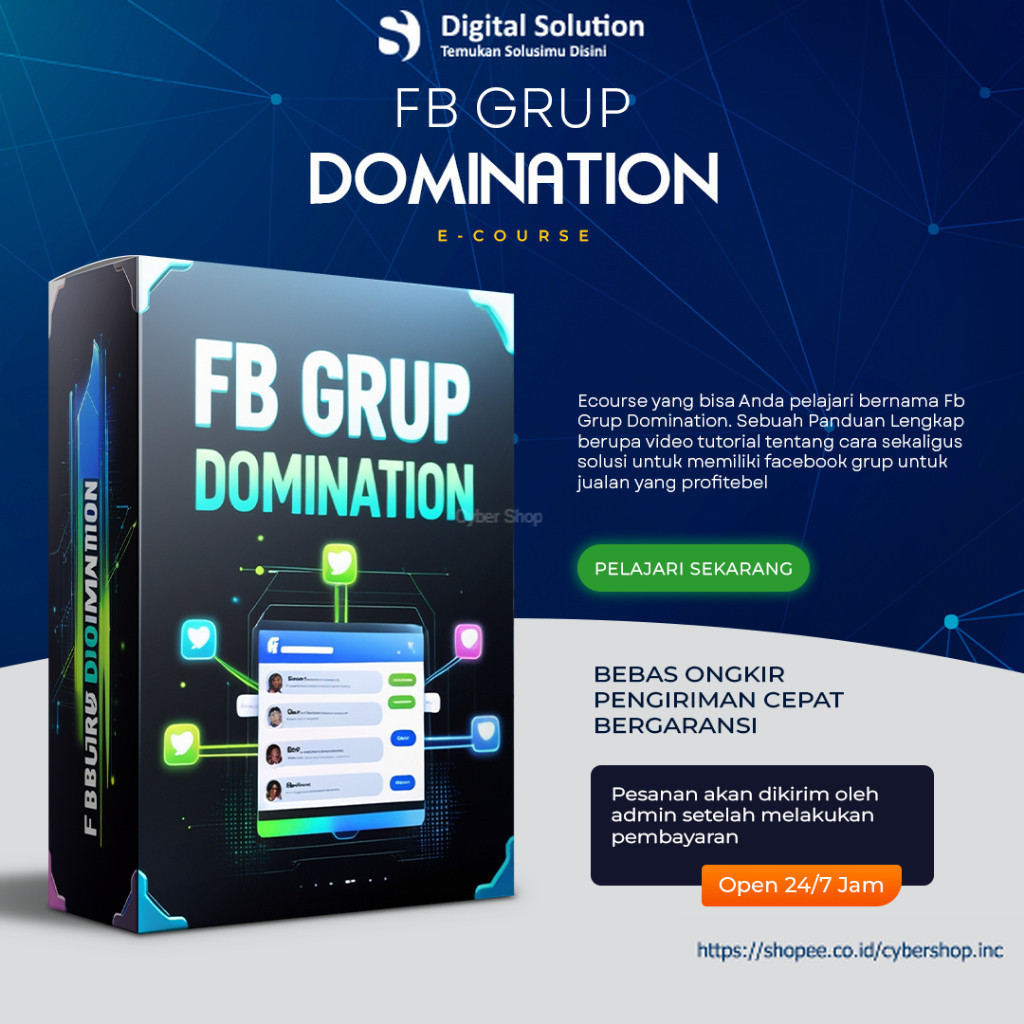 [ECOURSE49] FB GRUP DOMINATION - Jadikan Facebook Grup Untuk Jualan Yang Profitebel - E-Course