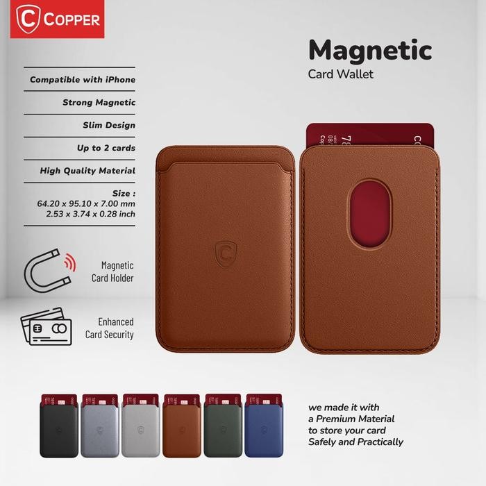 

PROMO AKSESORIES~[Terjangkau] Magnetic Card Wallet Holder – Dompet untuk Kartu - BLACK
