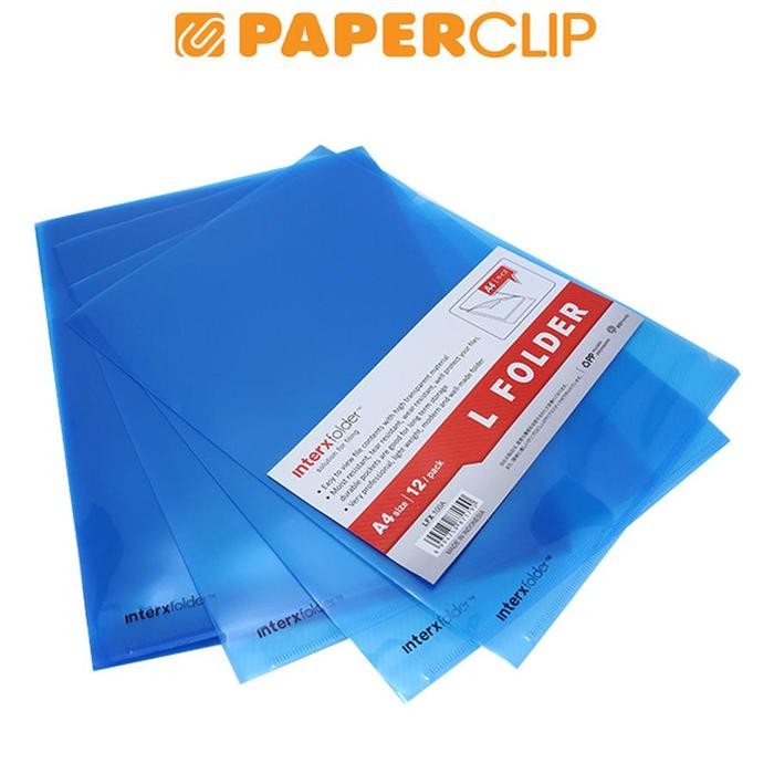 

CLEAR SLEEVES INTER X A4 LFX100A/12 BLUE
