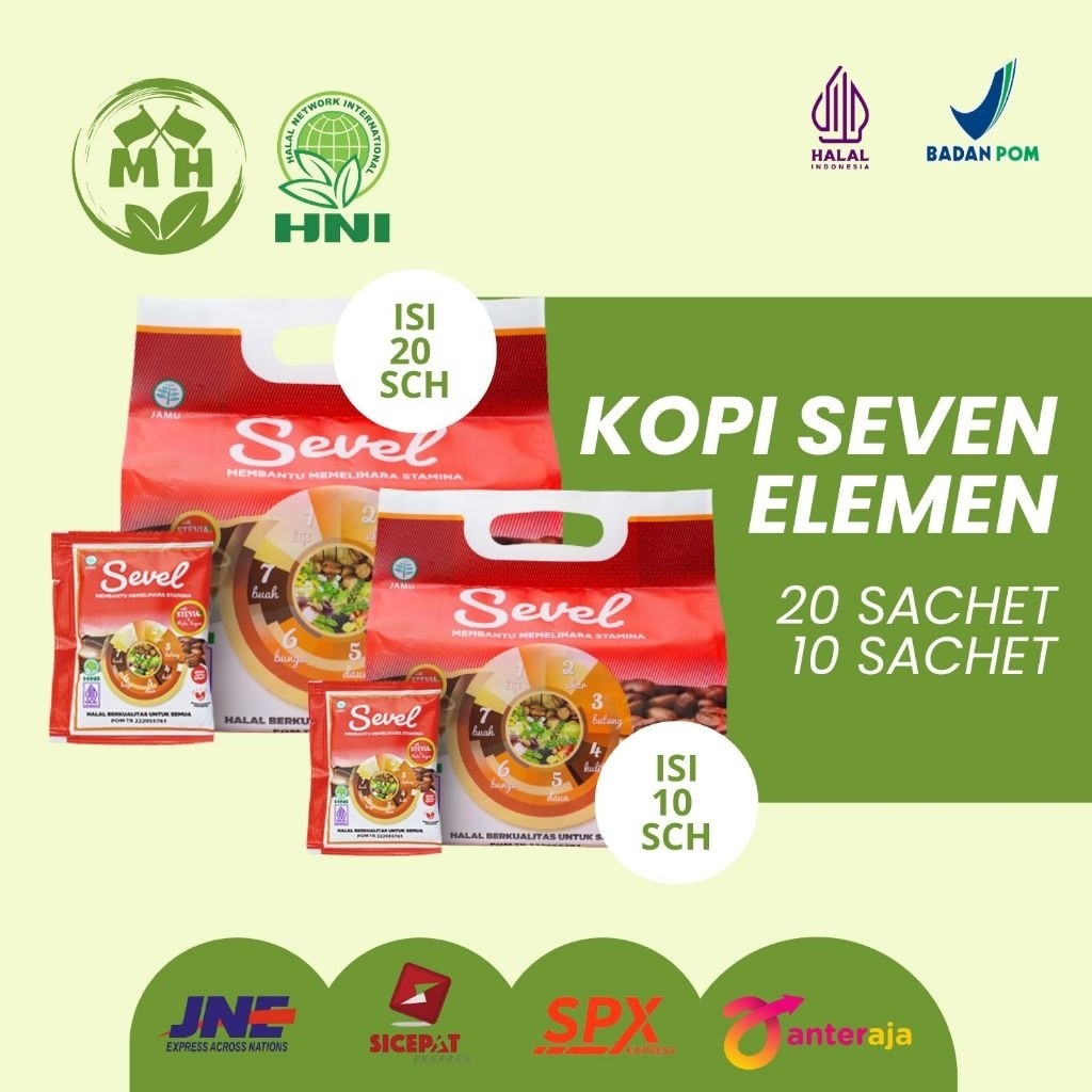 

[HNI] KOPI SEVEN ELEMEN - KOPI SEVEL - ATASI ASAM LAMBUNG TINGKATKAN STAMINA