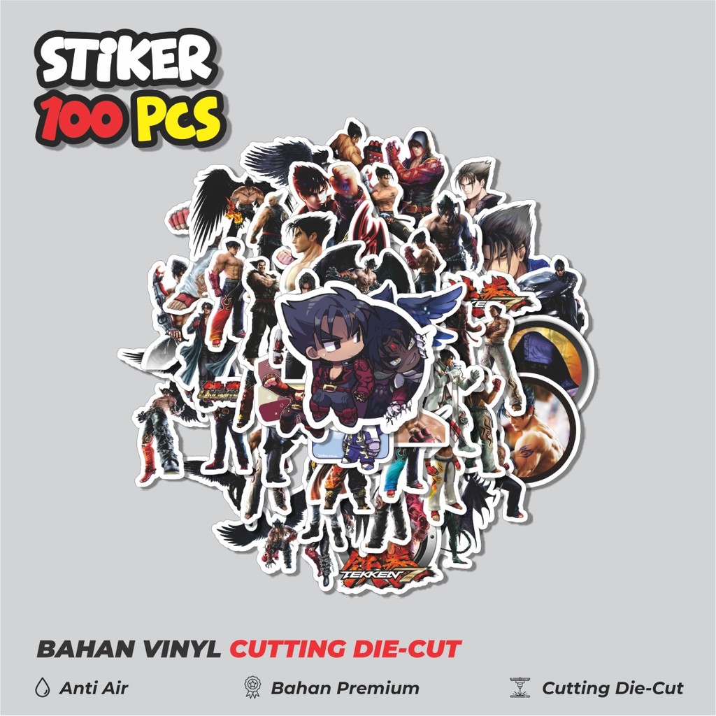 

Terbaru! 50 pcs Stiker Game Series Tekken Character Jin Kazama Dekorasi Lucu Kreatif untuk Notebook, Skateboard, HP