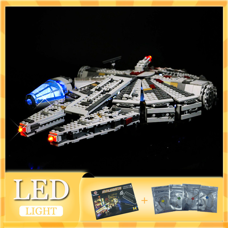 DIY LED Light Kit For LEGO Millennium Falcon 75105 Building Block Set（Only LED Light,Without Blocks 