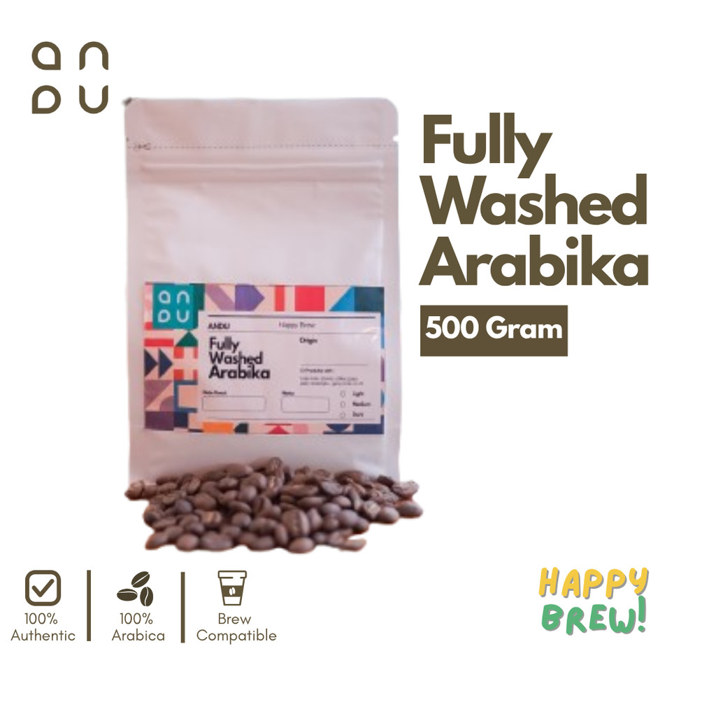 

Kopi Arabika Fresh Roast Full Wash 500 Gram | Biji Kopi Arabika | Biji Kopi Full Wash | Kopi Andu