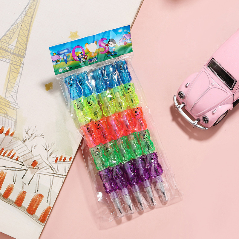 

5Pcs Kawaii Non Sharpening Pencils Cartoon Mechanical Pencils for Sketching Writing Tools Korean Stationery Office Supplies