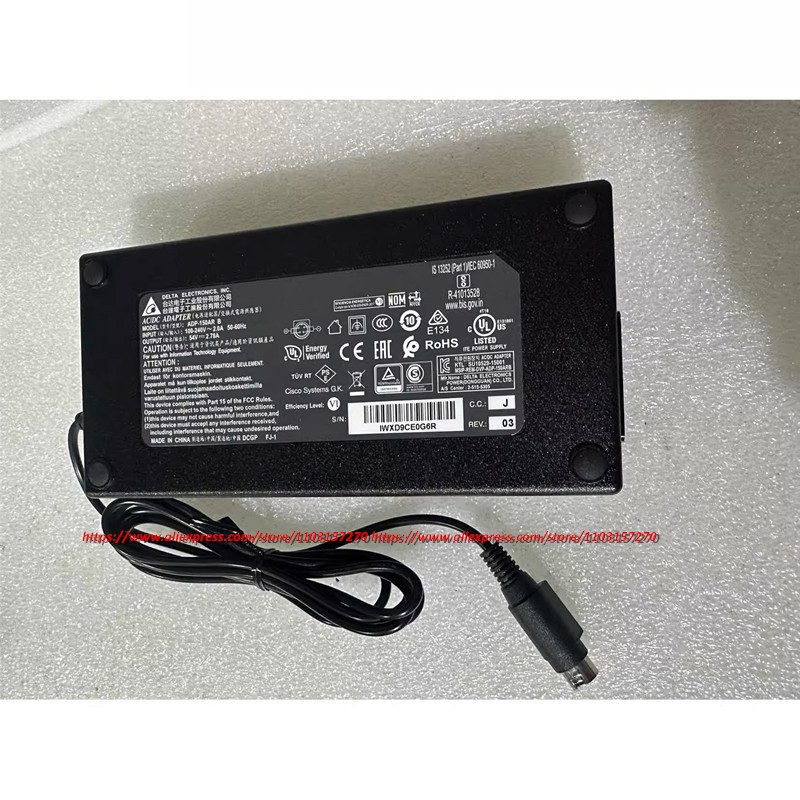 ADP-150AR B Genuine DELTA 54V 2.78A 150W 4PIN AC Adapter Charger For CISCO SG300 SG350-10MP 10-PORT 