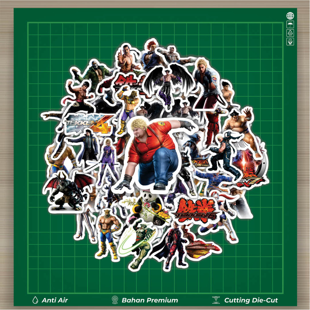 

HOT 50 PCS STIKER Stiker Game Series Tekken Character Mix 1 Stiker Fashion Cars Decal Dingin Kartu Album Custom Vinyl Anti Air- Sticker Aesthetic Buku Journal Koper Casing HP Tablet Laptop Helm Motor Botol Minum