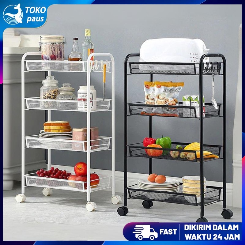 

Rak Troli / Rak Serbaguna / Rak Besi 3/ 4/ 5 Susun dengan roda