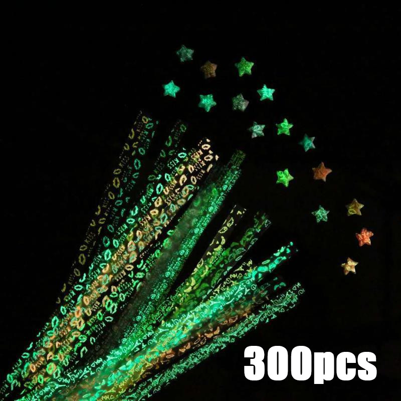 

Kertas Craft Bintang Origami (300pcs) - Warna-Warni Fluoresensi, Lucky Paper DIY untuk Dekorasi dan Hiasan Buket