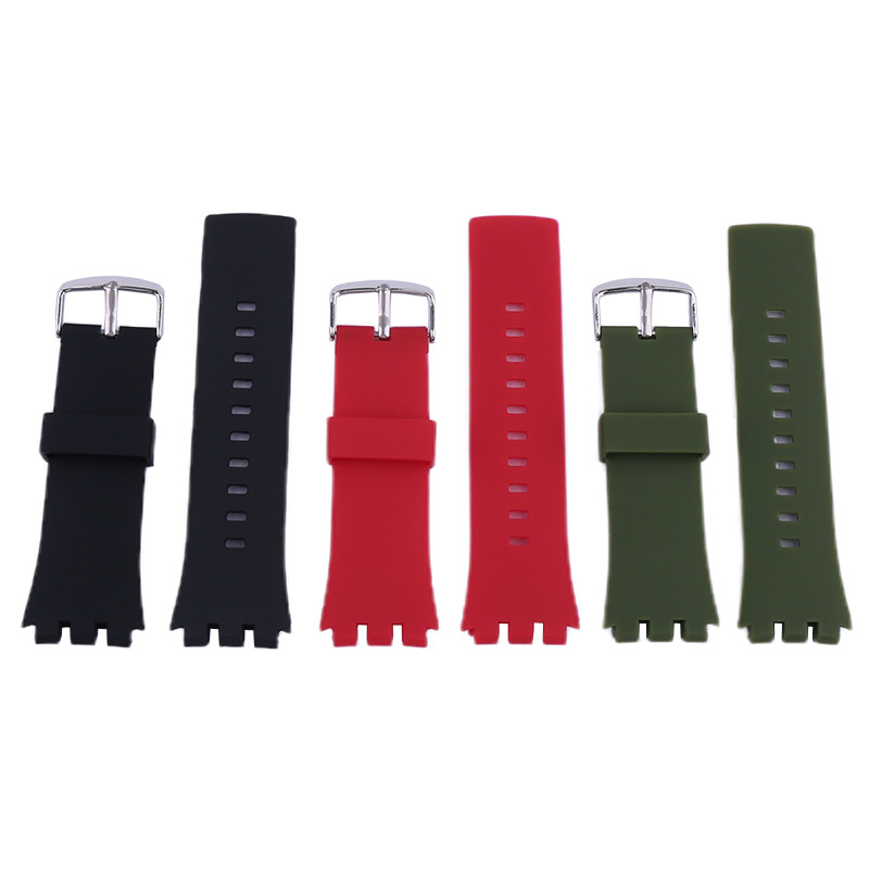 Men's silicone watch band Compatible for Swatch touch surb100 surw100 watch strap Student women's sp