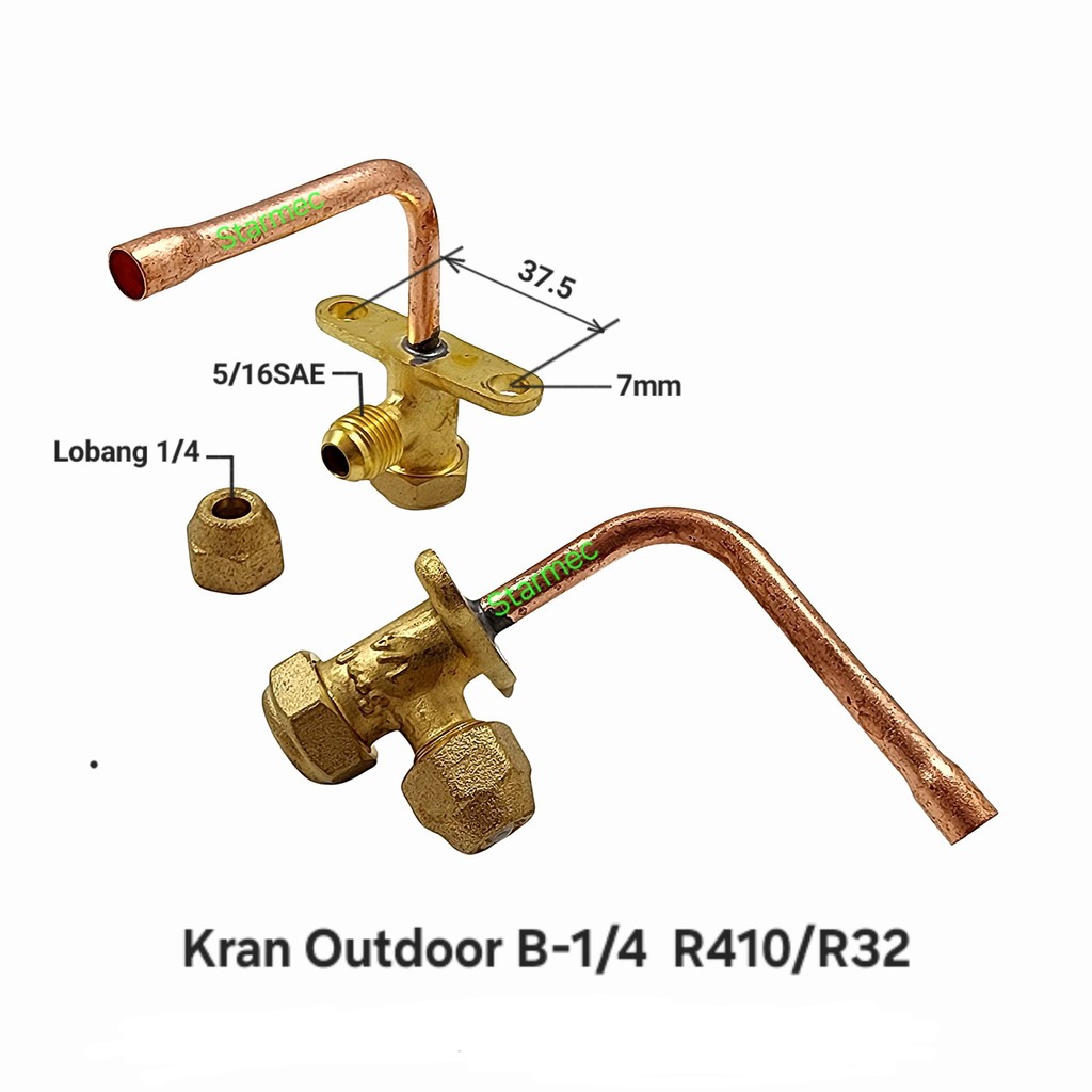 

Kran Outdoor Valve AC R32 R410a - 1/4" 2 Way
