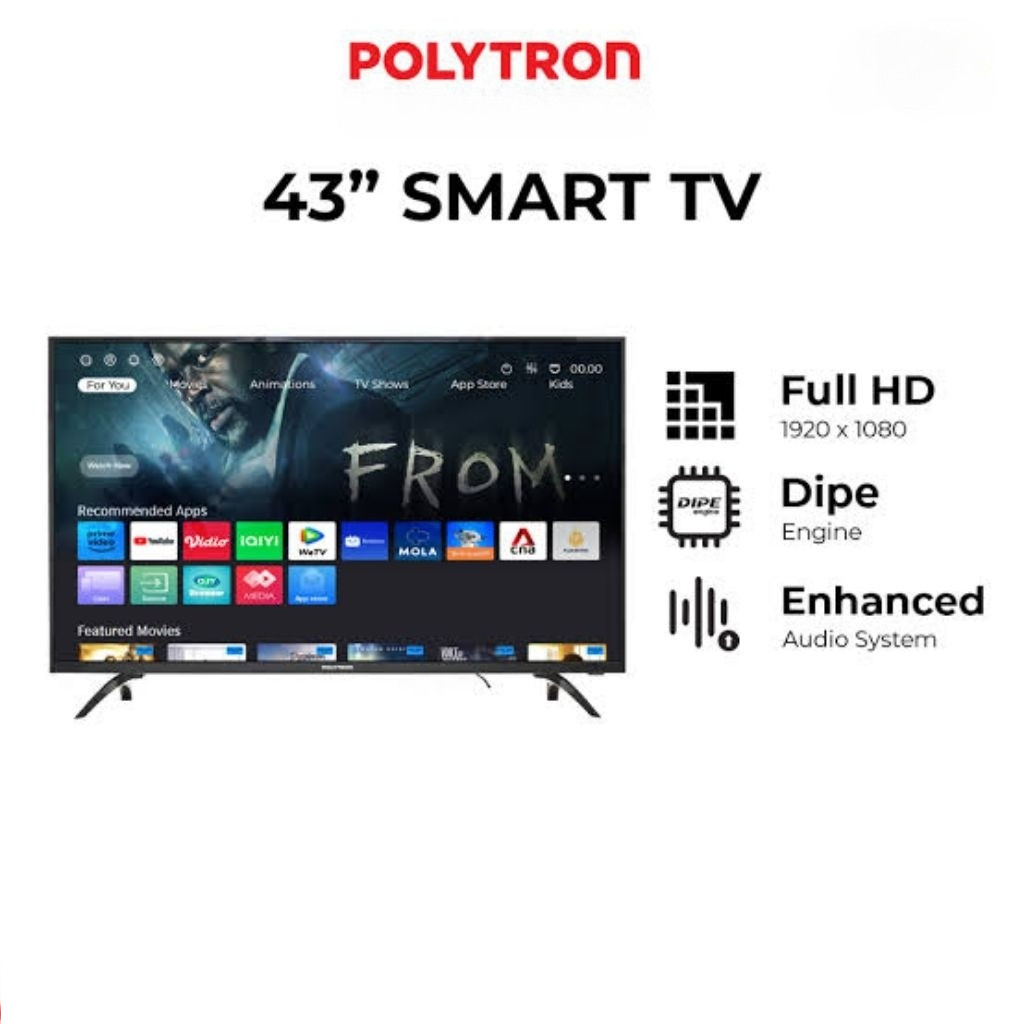 POLYTRON LED SMART TV PLD43CV8869 43" INCH POLYTRON SMART TV PLD 43CV8869