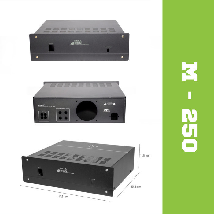 Box Power Amplifier M-250 M 250 BELL Casing Kosongan 10A 10 A