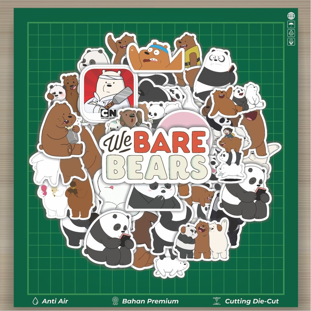 

HOT 50 PCS STIKER Stiker Kartun Series We Bare Bears Stiker Fashion Cars Decal Dingin Kartu Album Custom Vinyl Anti Air- Sticker Aesthetic Buku Journal Koper Casing HP Tablet Laptop Helm Motor Botol Minum
