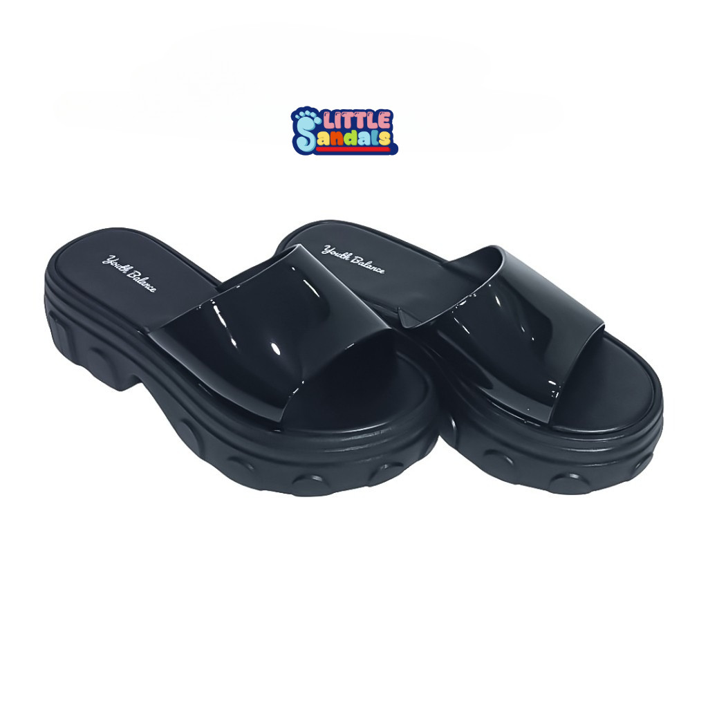 Sandal Slop Wedges Wanita Balance Import Sendal Platfrom Empuk Jelly Import Bahan Karet Jelly 1755-3