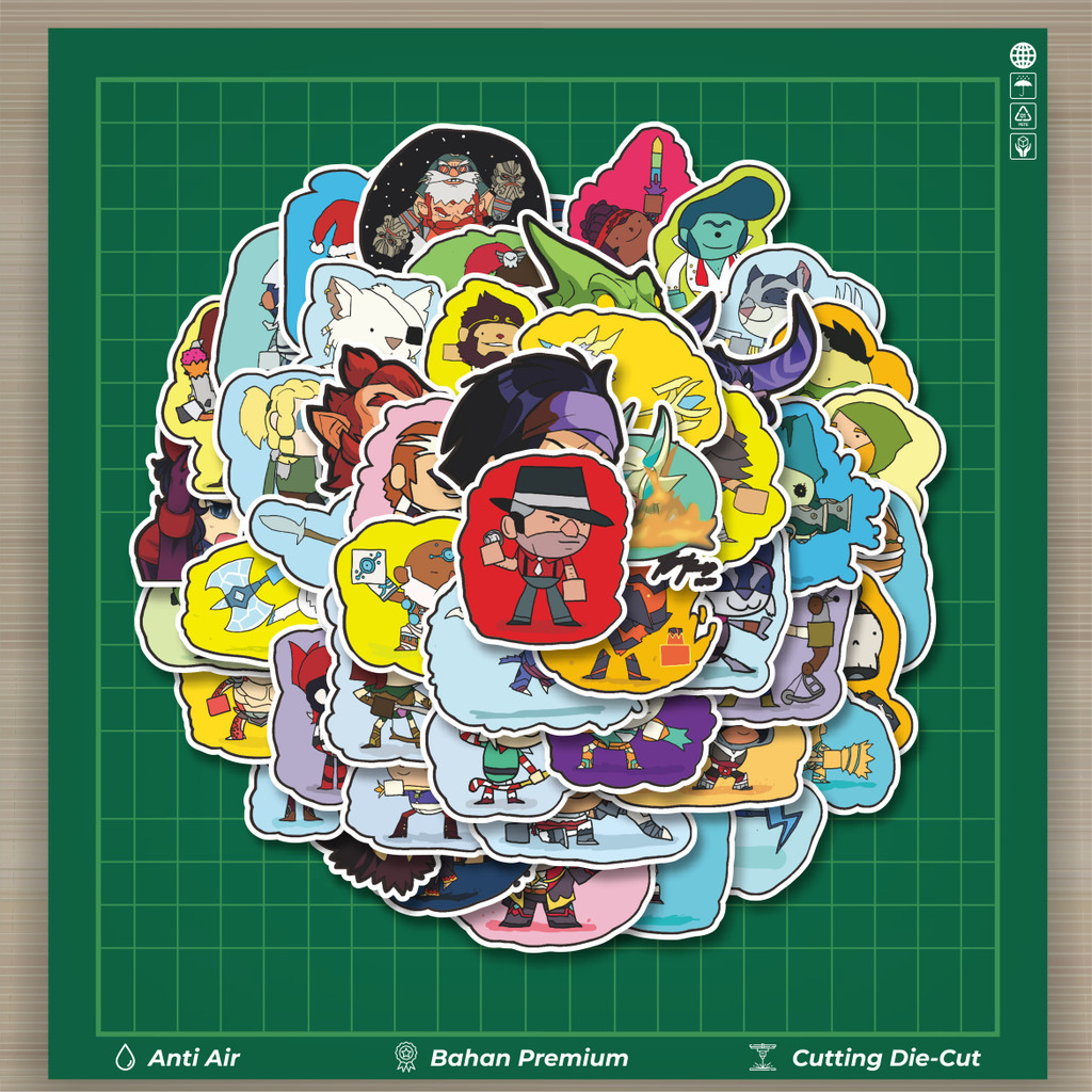 

HOT 50 PCS STIKER Game Series Brawlhalla Character Mix 3 Fashion Cars Decal Dingin Kartu Album Custom Vinyl Anti Air- Sticker Aesthetic Buku Journal Koper Casing HP Tablet Laptop Helm Motor Botol Minum