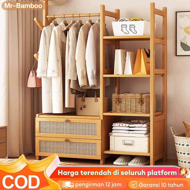 Rak Gantungan /Baju Lemari Baju/ Kayu Lemari /Baju Gantung / Lemari Pakaian Multifungsi Bayi Estetik