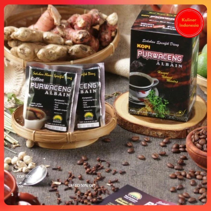Minuman Kesehatan Herbal Kopi Gingseng Jaheros Purwaceng Albain Khas Oleh Oleh Dieng Wonosobo