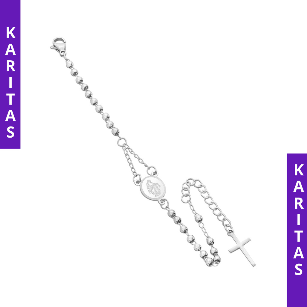 GELANG SALIB STAILESS / GELANG ROSARIO / GELANG ROHANI STAINLESS