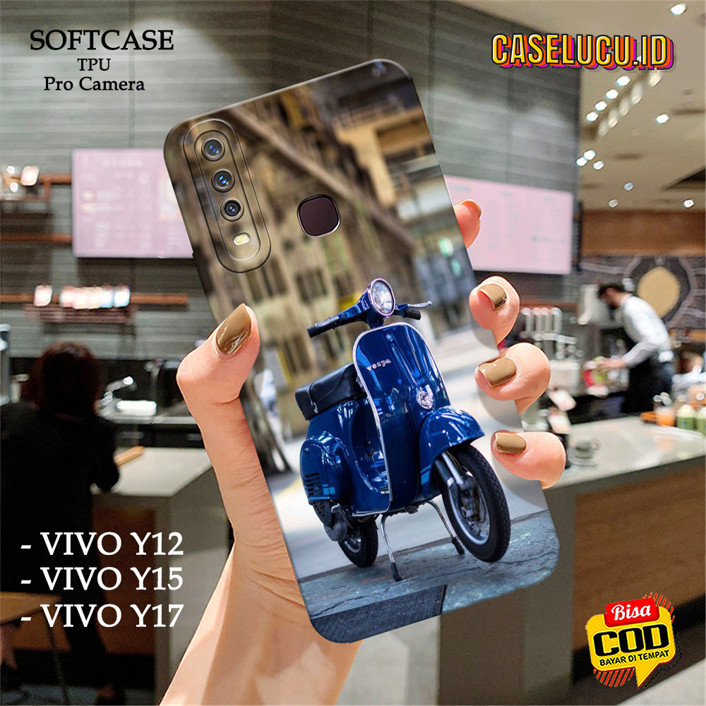 Casing Hp Vivo Y12 / Y15 / Y17 Terbaru - Fashion Case Vespa - Case Vivo Y12 / Y15 / Y17 - Soft Case 