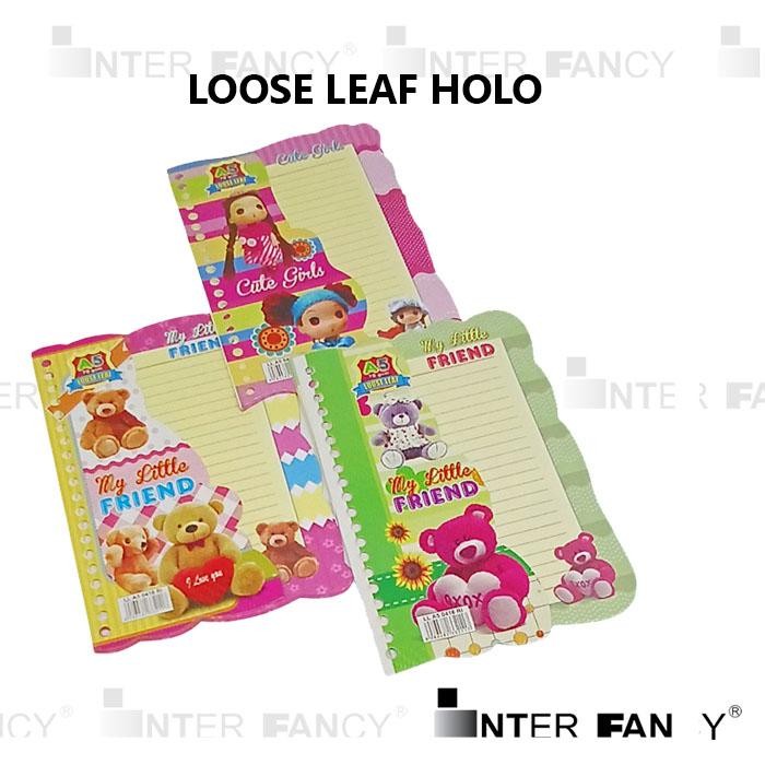 

Loose Leaf Isi Binder Kertas Binder Refill Binder A5 Fancy Cover Holo, gambar Teddy Bear dan Cute Girl